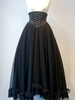 Gothic Lolita SK Jupes Lolita noires à lacets Déguisements Halloween