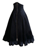 Gothic Lolita SK Volants Velours Zipper Noir Lolita Jupes Déguisements Halloween