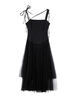 Gothique Lolita 2 pièces Ensemble Noir Sans manches Dentelle Jsk Robe à manches longues Blouse gothique Lolita