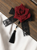 Gothique Lolita Accessoires Bordeaux Fringe Lace Headwear Polyester Divers