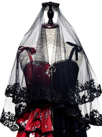Gothique Lolita Accessoires Dentelle Noire Couvre-chef Dentelle Fibre Polyester Divers