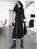 Gothique lolita cardigan noir motif métallique manches longues à capuchon
