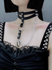 Gothique Lolita Choker Rivets Détails Métalliques Métallique Choker Métal Divers Accessoires Lolita Noirs