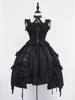 Gothique Lolita JSK Robe Dentelle Volants Lolita Jumper Jupes Déguisements Halloween