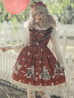 Gothique Lolita JSK Robe Infanta Skeleton Avec Noeuds Lolita Robe Chasuble Jupes Déguisements Halloween
