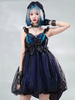 Gothique Lolita JSK Robe Nœud De Papillon À Bretelle Polyester Vert Violet Lolita