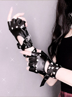 Gothique Lolita Manchettes Métalliques Rivets Détails Métalliques Métal Divers Accessoires Lolita Noirs
