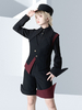 Gothique Lolita Manteaux Noir Polyester Pardessus Manteau Dété Lolita Outwears