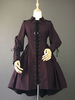 Gothique Lolita Manteaux Robe Rivets dentelle à Lacet Lolita Déguisements Halloween