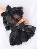 Gothique Lolita Noeuds Noirs Manchettes En Fibre De Polyester Noeud Divers Accessoires Lolita