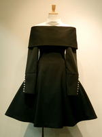 Gothique Lolita OP robe deux tons plissé bouton lolita une pièce robe Déguisements Halloween