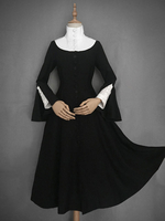 Gothique Lolita OP Robe La Soeur Robe à manches longues Lolita Une Pièce Déguisements Halloween