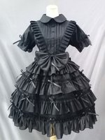 Gothique Lolita Robes Dentelle Arcs Noir