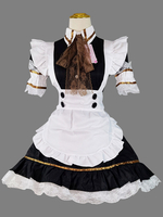Gothique Lolita Robes Dentelle Volants Noir Mignonne
