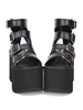 Gothique Lolita Sandales Buckle plate-forme Chunky talon noir Lolita High Heels Déguisements Halloween