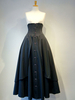 Gothique Lolita SK Coton Layered Ruffle Plissé Lace Up Jupe Lolita Noire Déguisements Halloween