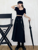 Gothique Lolita SK Noir Polyester Jupes Longues Lolita Décontractées"idiennes