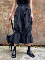 Gothique lolita sk noire polyester daily décontracté long lolita jupes
