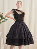 Gothique Lolita Sk Robe Noir Vintage Jupe En Coton Lolita