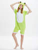 Grenouille Kigurumi Pyjamas Vert Clair À Manches Courtes Combinaisons Unisexe Adulte Déguisements Halloween