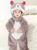 Gris Chat Pajamas Kigurumi Carnaval Onesie Bébés 2021 Flannel Combinaison Enfants Déguisements Halloween
