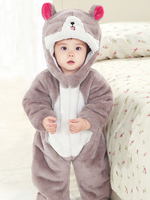Gris Chat Pajamas Kigurumi Carnaval Onesie Bébés 2021 Flannel Combinaison Enfants Déguisements Halloween
