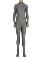 Gris foncé Zentai Slim Fit combinaison Spandex pour femmes Déguisements Halloween