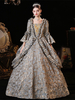 Gris Rétro Costumes Femmes Robe Style Vintage Européen Marie Antoinette Costume Robe De Bal Robe De Soirée Médiévale