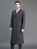 Gris vintage manteau croisé aristocrate holmes costumes rétro pour homme Déguisements Halloween