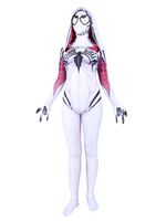 Gwen Stacy Verom Film Blanc Marvel Comics Leotard Déguisement Costumes Cosplay Déguisements Halloween