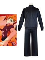 Haikyuu!! Karasuno lycée costumes de sport ensemble de costumes de Cosplay ensemble de costumes de Cosplay danime noir
