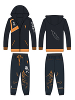 Haikyuu!! Pantalon de sport Shoyo Hinata Pantalon de survêtement en polyester noir
