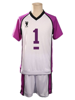 Haikyuu!! Shiratorizawa Academy n ° 1 Wakatoshi Ushijima Cosplay Costume ensemble complet uniforme de léquipe de basket-ball