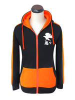Haikyuu!! Shoyo Hinata Sport Manteau Noir Orange Manches Longues Marchandise Anime Zipper Sports Hoodies