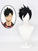 Haikyuu!! Tetsurou Kuroo Cosplay Wigh Fibre résistante à la chaleur noir Anime Cosplay perruques