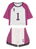 Haikyuu!! Wakatoshi Ushijima Cosplay Costume violet Anime volley-ball équipe uniforme Cosplay Costume ensemble