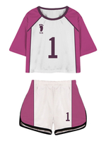 Haikyuu!! Wakatoshi Ushijima Cosplay Costume violet Anime volley-ball équipe uniforme Cosplay Costume ensemble