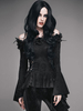 Halloweem Costume Gothique Femmes Manches Longues Hors Épaule Top Jacquard Déguisements Halloween