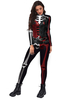 Halloween Combinaison pour femmes Scary Skeleton Lycra Spandex Catsuit Zentai