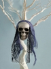 Halloween décorations effrayantes crâne en fibre de polyester violet