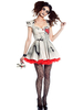 Halloween Fantôme Mariée Costumes Pour Femmes Blanc Oeuvre Effrayant Polyester Robe Courte Vacances Costumes