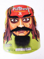 Halloween Pirate Barbe du visage Noir Unisexe Vacances Costumes