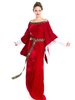 Halloween Renaissance robe Costume rouge traditionnel Polyester Cosplay