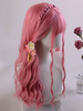 Harajuku Fashion Lolita Perruque Rose Longue Fibre Résistant À La Chaleur Accessoires Lolita