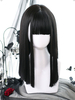 Harajuku Fashion Lolita perruques longues fibre résistante à la chaleur noir accessoires Lolita