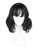 Harajuku Lolita perruque Wispy Fringe Bang vague naturelle noire Lolita perruque courte Déguisements Halloween