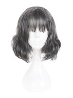 Harajuku Lolita Perruque Wispy Fringe Plume Feathery Perruque Lolita Gris Foncé Déguisements Halloween