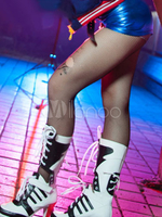 Harley Quinn - Chaussures de Cosplay Bottes de Harley Quin dans le Suicide Squad blancs et noirs Déguisements Halloween