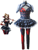 Harley Quinn - Costume de Cosplay de Harley Quinn Batman en Cuir Synthétique Déguisements Halloween