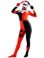 Harley Quinn - Costume de Cosplay de Harley Quinn Costume de zentai en détail rouge et noir Déguisements Halloween